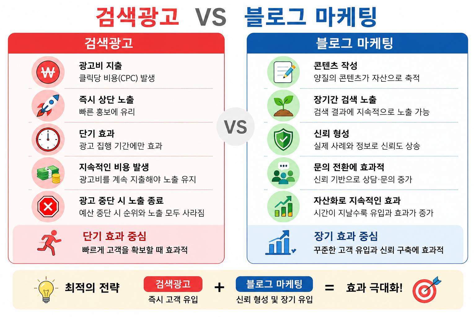 블로그 마케팅과 검색광고의 차이